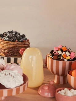 Jarrones|Cuencos Decorativos>Oyoy Living Design Frutero artesanal Toppu, 13 cm Rosa claro, marrón claro