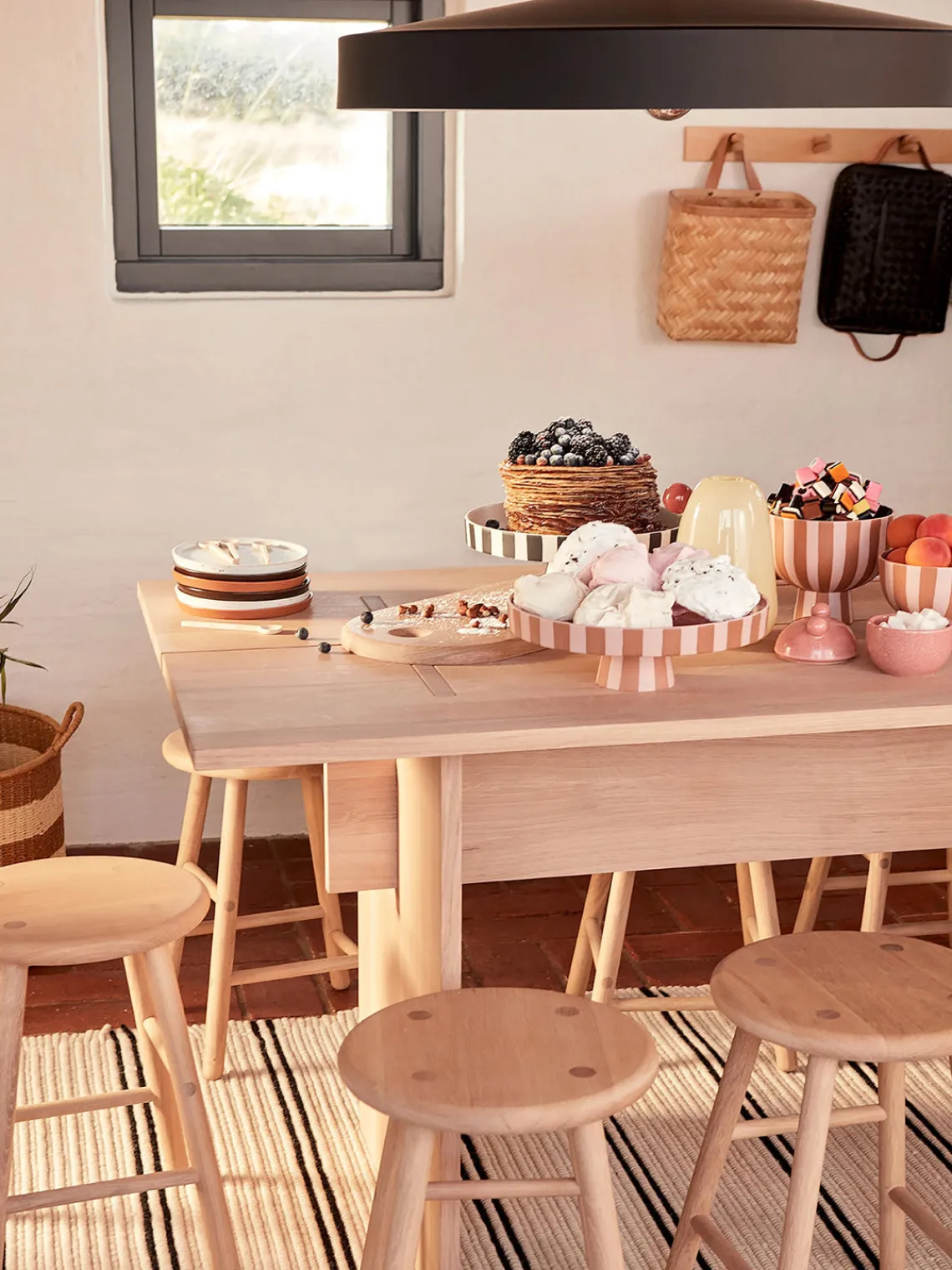 Jarrones|Cuencos Decorativos>Oyoy Living Design Frutero artesanal Toppu, 13 cm Rosa claro, marrón claro