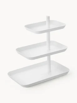 Tarteras|Vajillas Completas>Yamazaki Fuente 3 pisos de metal Tower Blanco