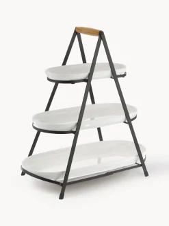 Tarteras|Vajillas Completas>ladelle Fuente 3 pisos de porcelana Tower, con las bandejas extríbles