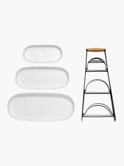 Tarteras|Vajillas Completas></noscript>ladelle Fuente 3 pisos de porcelana Tower, con las bandejas extríbles