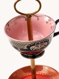 New Fuente 3 pisos de porcelana artesanal Grandpa Vajillas Completas|Tarteras