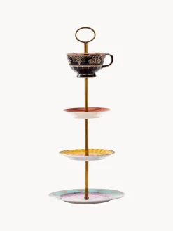 New Fuente 3 pisos de porcelana artesanal Grandpa Vajillas Completas|Tarteras