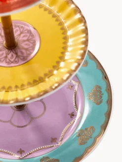 New Fuente 3 pisos de porcelana artesanal Grandpa Vajillas Completas|Tarteras