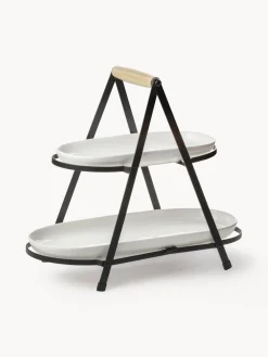 Tarteras|Vajillas Completas>ladelle Fuente 2 pisos Serve & Share, con estantes extraíbles