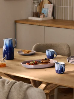 Cuencos Y Platos De Servir|Vajillas Completas>Westwing Collection Fuente artesanal con esmalte reactivo Vinci Lavanda y tonos rosas con gradiente de color