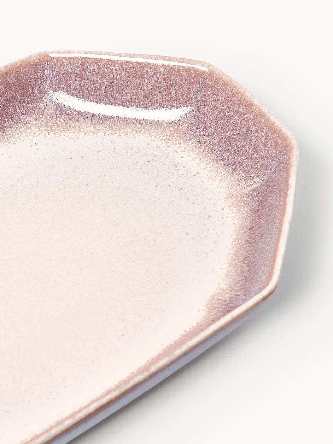 Cuencos Y Platos De Servir|Vajillas Completas>Westwing Collection Fuente artesanal con esmalte reactivo Vinci Lavanda y tonos rosas con gradiente de color