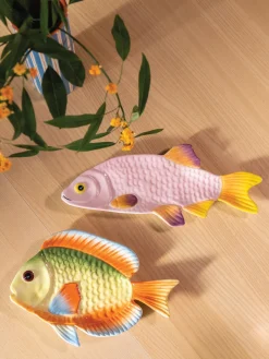 Cuencos Y Platos De Servir|Vajillas Completas>&k Amsterdam Fuente artesanal de dolomita Fish, 26 x 17 cm