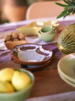 Cuencos Y Platos De Servir|Vajillas Completas>HKLIVING Fuente artesanal de gres Shell