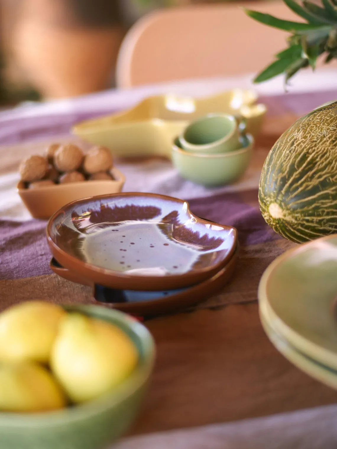 Cuencos Y Platos De Servir|Vajillas Completas>HKLIVING Fuente artesanal de gres Shell