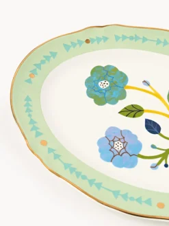 Sale Fuente artesanal de porcelana Floreal Cuencos Y Platos De Servir|Vajillas Completas