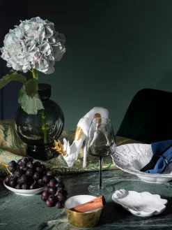 Hot Fuente artesanal de porcelana Swan Cuencos Y Platos De Servir|Vajillas Completas