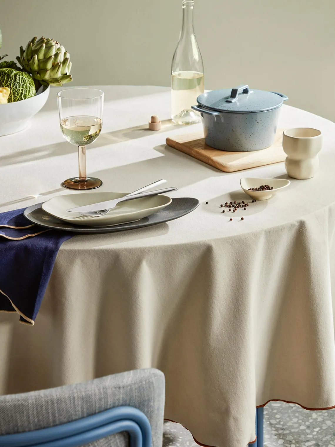 Cuencos Y Platos De Servir|Vajillas Completas>Broste Copenhagen Fuente con forma orgánica artesanal Limfjord