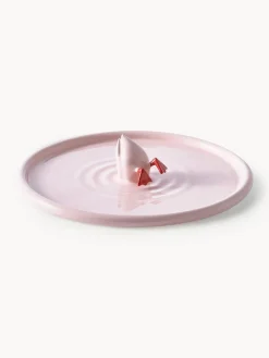 Cuencos Y Platos De Servir|Vajillas Completas>POLSPOTTEN Fuente de cerámica artesanal Diving Duck Rosa claro, rojo