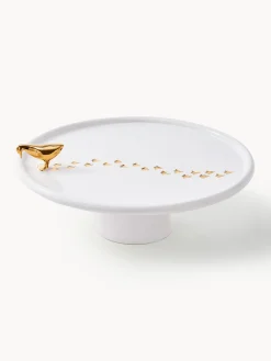 Cuencos Y Platos De Servir|Vajillas Completas>POLSPOTTEN Fuente de cerámica artesanal Walking Duck Blanco, dorado