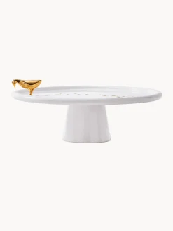 Cuencos Y Platos De Servir|Vajillas Completas></noscript>POLSPOTTEN Fuente de cerámica artesanal Walking Duck Blanco, dorado