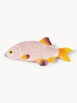 Clearance Fuente de dolomita pintada a mano Fish, 32 x 13 cm Cuencos Y Platos De Servir|Vajillas Completas