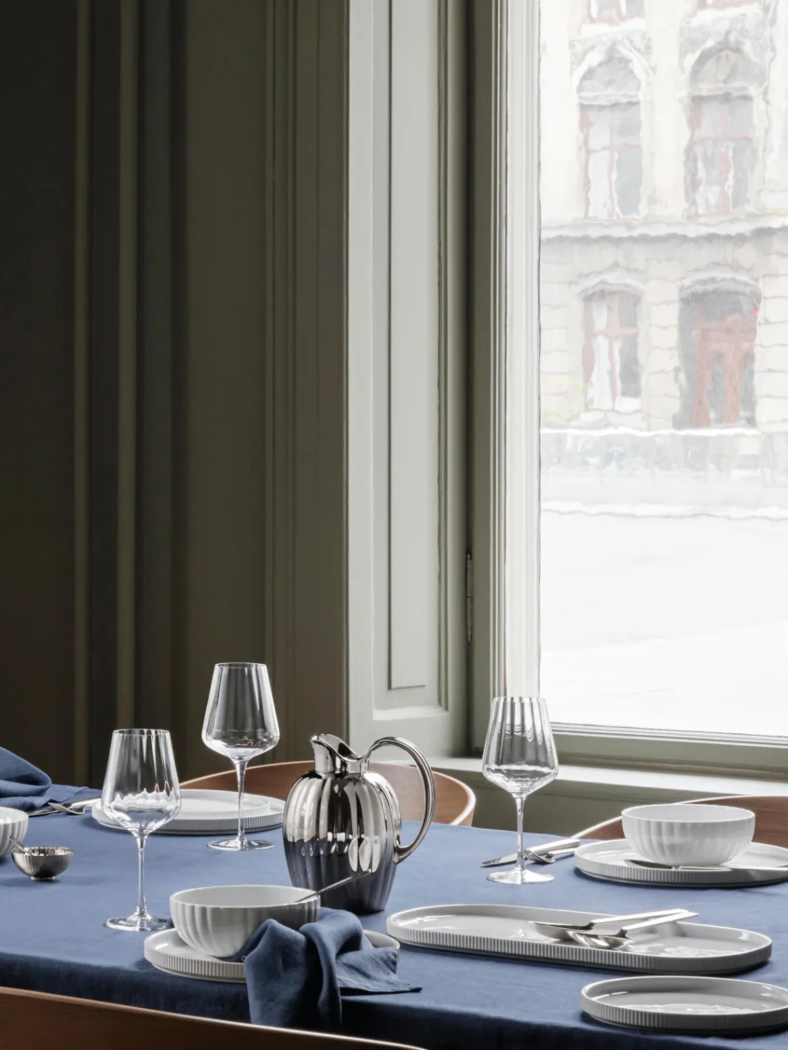 Cuencos Y Platos De Servir|Vajillas Completas>GEORG JENSEN Fuente de porcelana Bernadotte