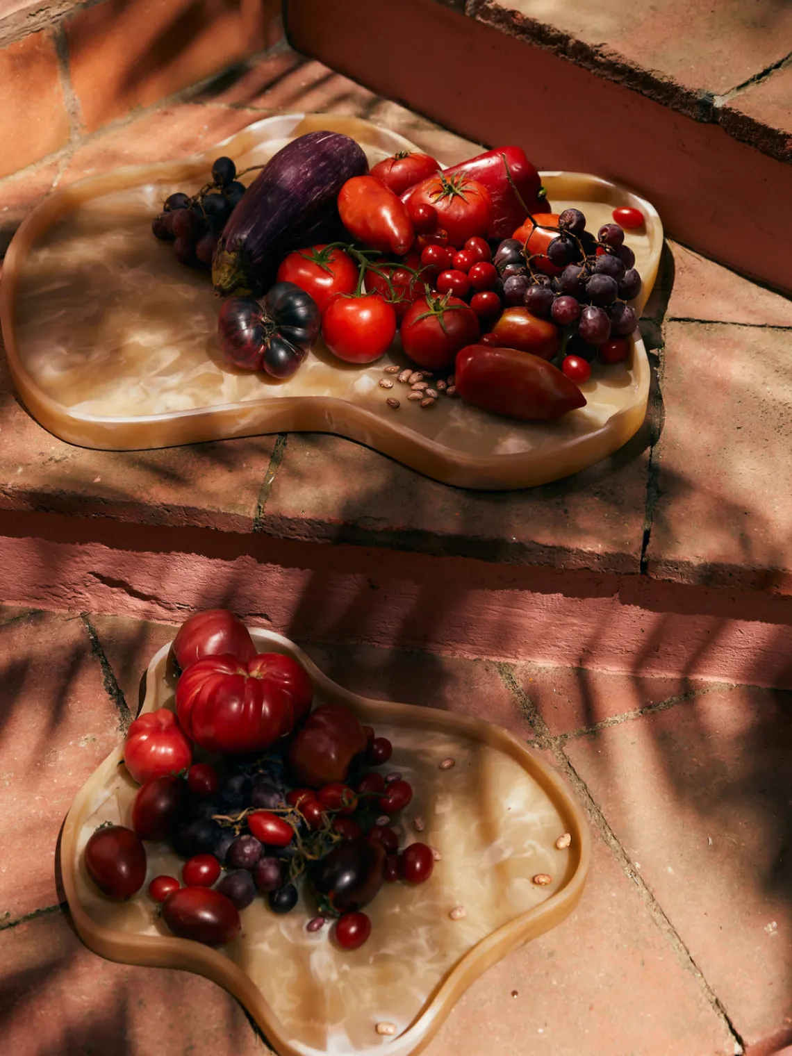 Bandejas|Vajillas Completas>HKLIVING Fuente de servir artesanal de resina Patio, 61 cm