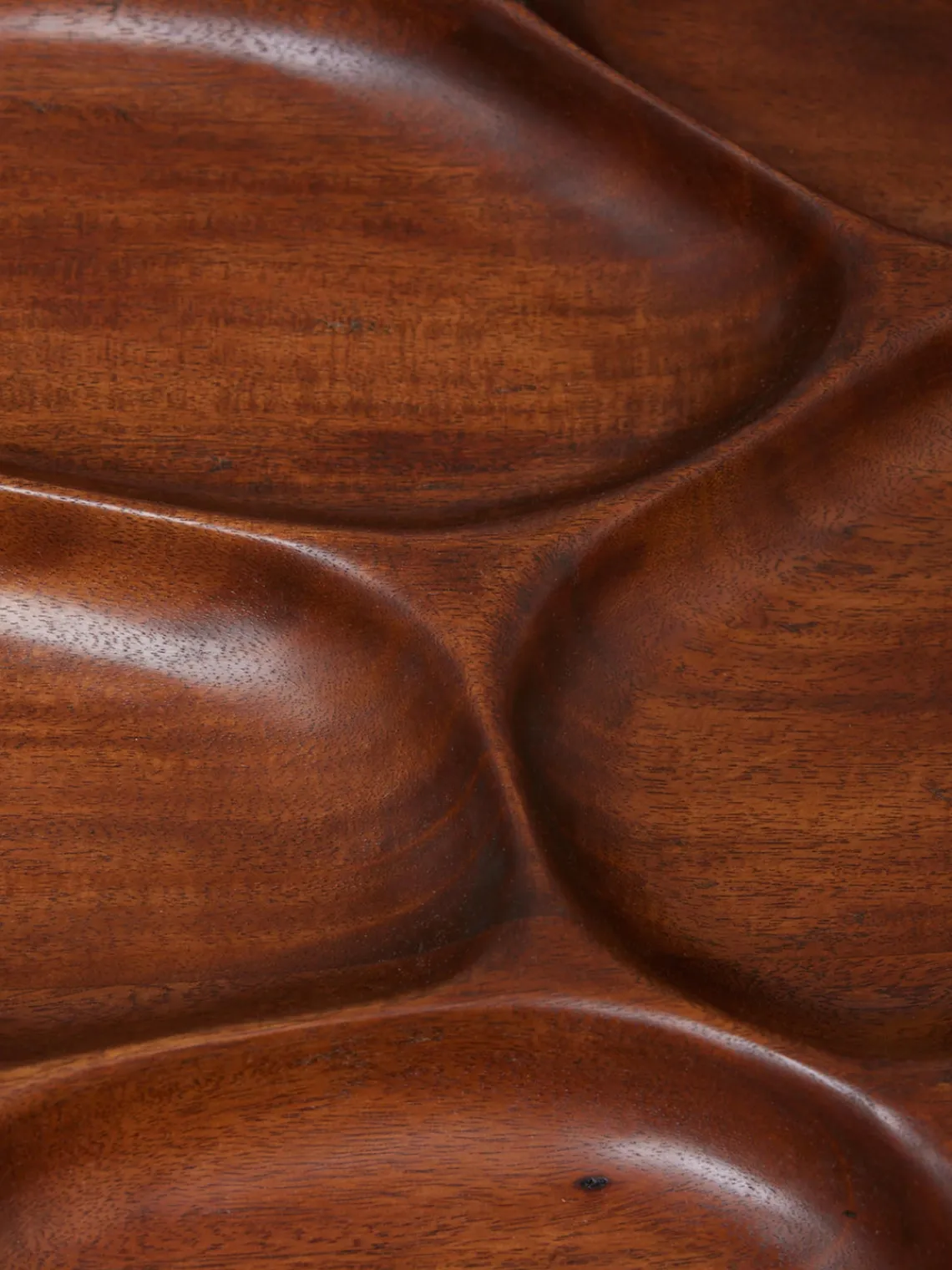 New Fuente de servir artesanal de madera de acacia Tidy, 40 cm Cuencos Y Platos De Servir|Vajillas Completas