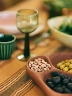 New Fuente de servir artesanal de madera de acacia Tidy, 40 cm Cuencos Y Platos De Servir|Vajillas Completas