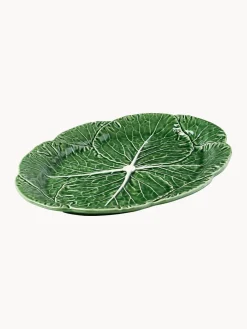 Cuencos Y Platos De Servir|Vajillas Completas></noscript>BORDALLO PINHEIRO Fuente de servir ovalada pintada a mano Cabbage Verde oscuro, blanco Off White