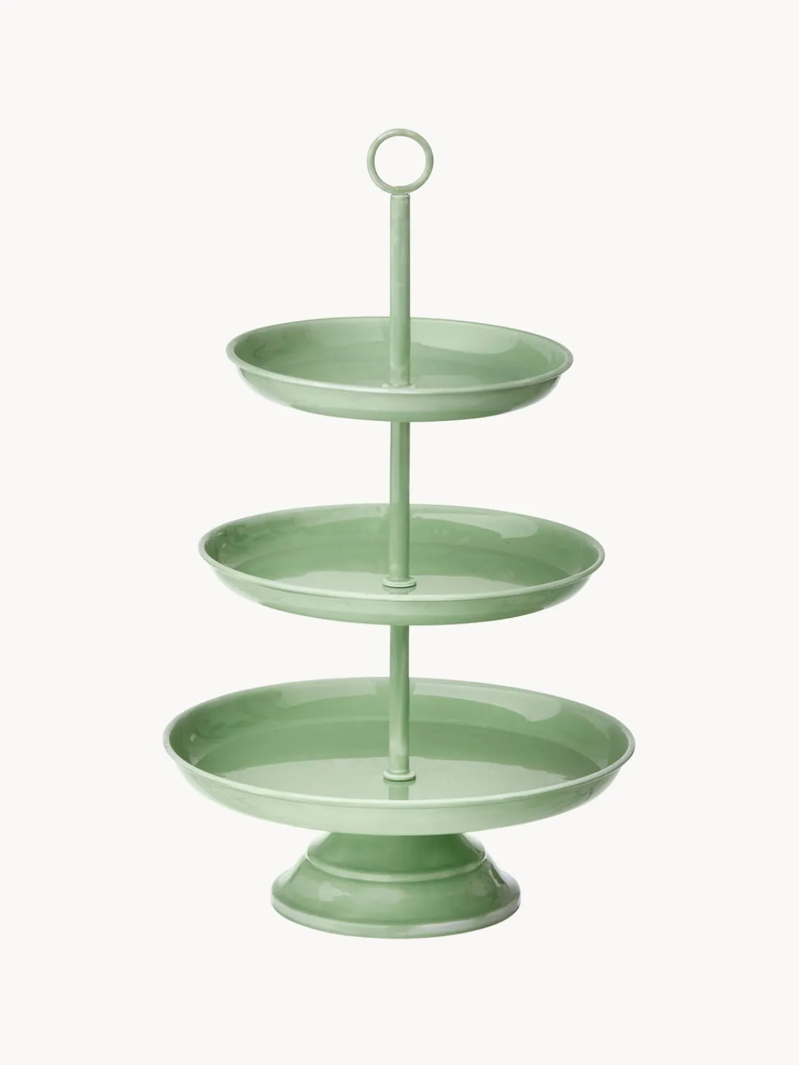 Tarteras|Vajillas Completas>Bungalow Fuente de varios pisos artesanal Alora Verde menta