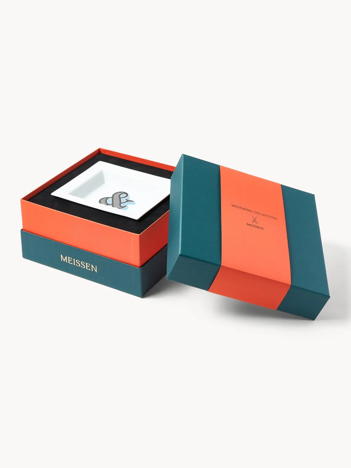 Bandejas Decorativas|Jarrones>Westwing Collection Fuente decorativa artesanal | MEISSEN Initials &