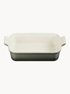 Bandejas Para Horno|Bandejas Para Horno>LE CREUSET Fuente horno rectangular Tradition Verde salvia, verde oscuro, blanco Off White