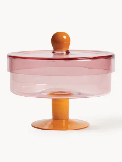 Botes De Cocina|Almacenaje De Cocina>&k Amsterdam Fuente para postre de vidrio Duo Naranja, rosa