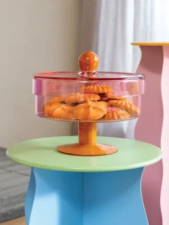 Botes De Cocina|Almacenaje De Cocina></noscript>&k Amsterdam Fuente para postre de vidrio Duo Naranja, rosa