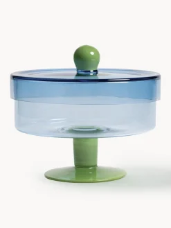 Botes De Cocina|Almacenaje De Cocina>&k Amsterdam Fuente para postre de vidrio Duo Verde, azul