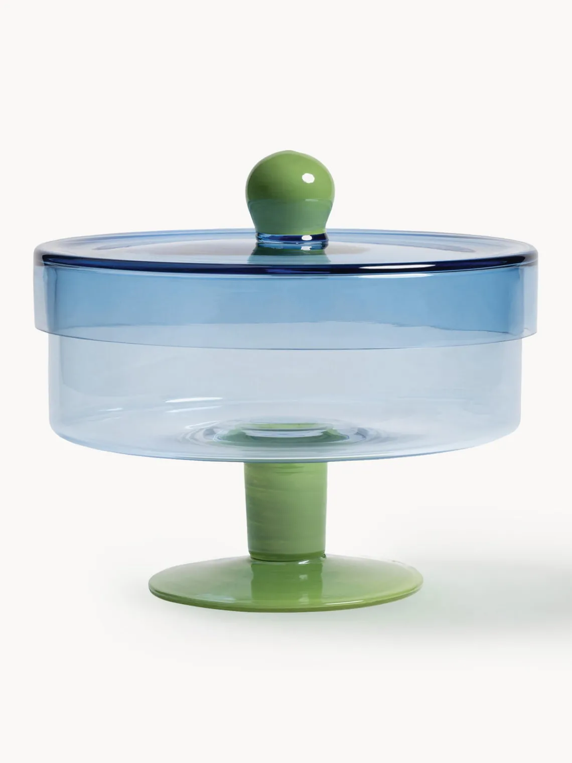 Botes De Cocina|Almacenaje De Cocina>&k Amsterdam Fuente para postre de vidrio Duo Verde, azul