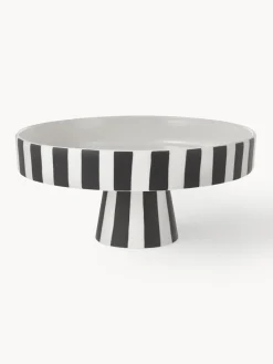 Cuencos Y Platos De Servir|Vajillas Completas>Oyoy Living Design Fuente para postre pequeña de cerámica Toppu Negro, blanco