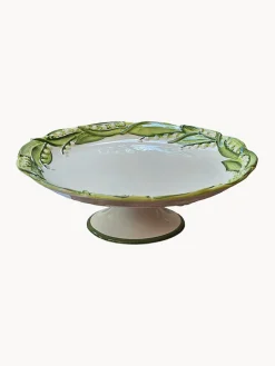 Tarteras|Vajillas Completas>Les Ottomans Fuente para postre pintada a mano Lily of the Valley