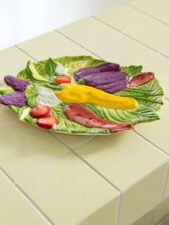 Discount Fuente pintada a mano Legume Cuencos Y Platos De Servir|Vajillas Completas