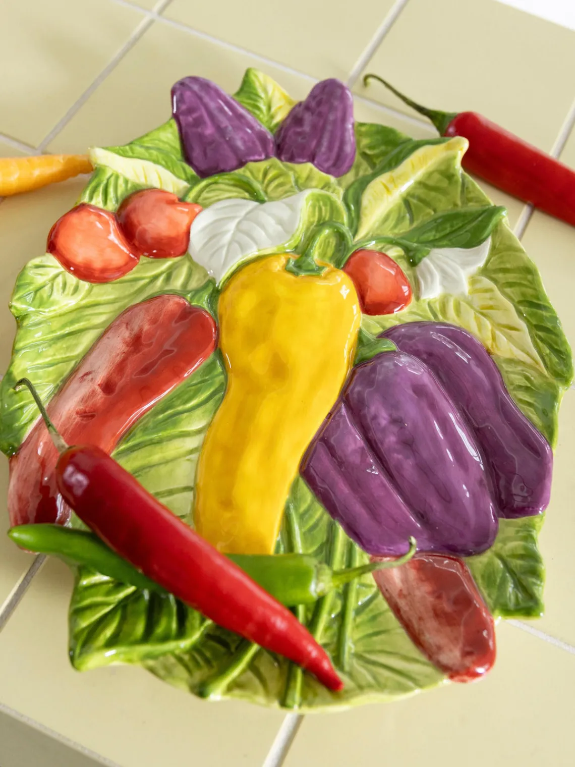 Discount Fuente pintada a mano Legume Cuencos Y Platos De Servir|Vajillas Completas