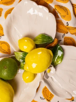 Vajillas Completas|Menaje De Mesa>Les Ottomans Fuente pintada a mano Lemon