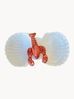 Vajillas Completas|Menaje De Mesa>Les Ottomans Fuente pintada a mano Lobster