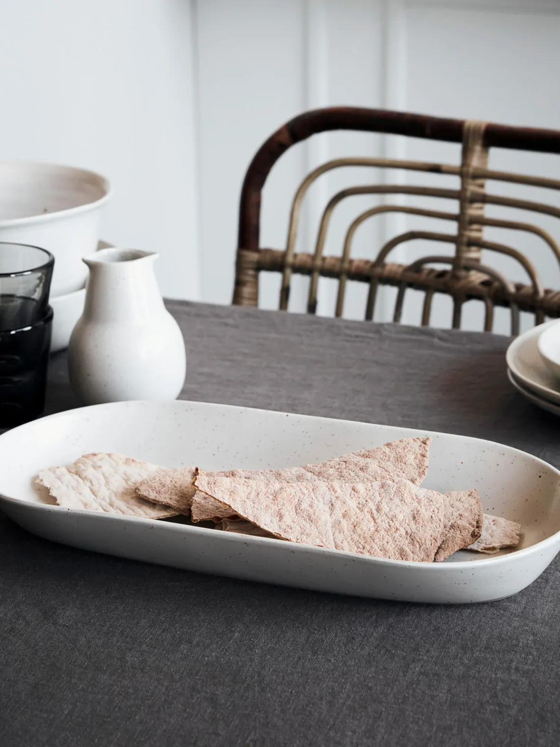 Cuencos Y Platos De Servir|Vajillas Completas>House Doctor Fuente Pion Blanco Off White jaspeado