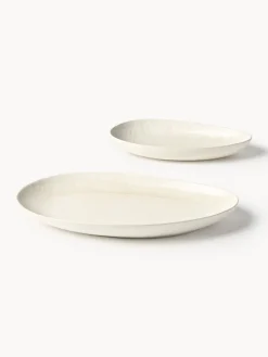 Discount Fuentes artesanales con forma orgánica Macey, 2 uds. Cuencos Y Platos De Servir|Vajillas Completas