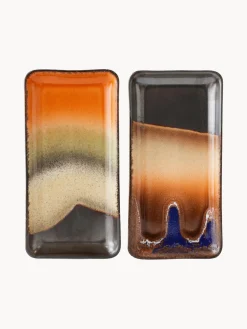 Hot Fuentes artesanales 70's, 2 uds. Cuencos Y Platos De Servir|Vajillas Completas