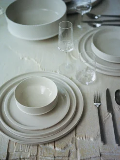 Boles Y Tazones|Menaje De Mesa>SERAX Fuentes de porcelana con esmalte reactivo Dune, 2 uds. Blanco