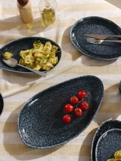 New Fuentes de servir artesanales en forma orgánica Macey, 2 uds. Cuencos Y Platos De Servir|Vajillas Completas