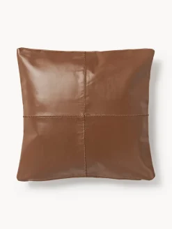 Discount Funda de almohada artesanal de cuero Raven Mantas|Cojines Decorativos