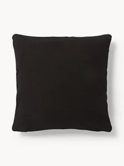 Cojines Decorativos|Cojines Decorativos>Westwing Collection Funda de almohada artesanal de cuero Raven Cuero negro