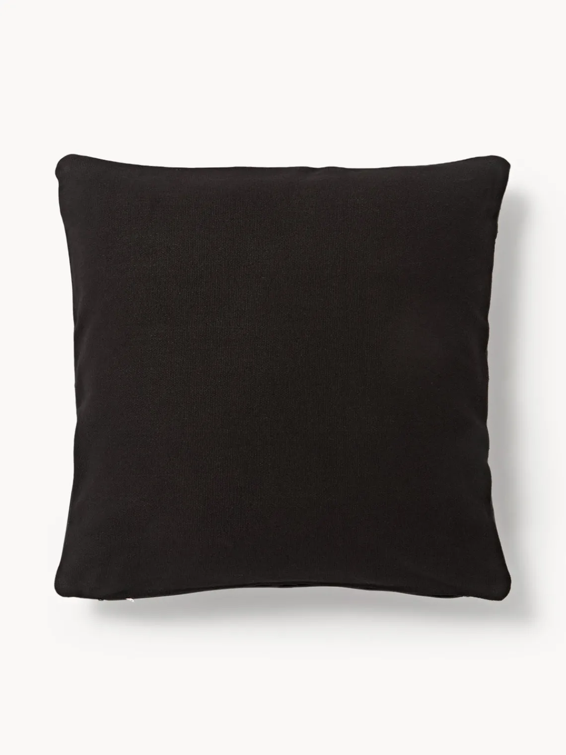 Cojines Decorativos|Cojines Decorativos>Westwing Collection Funda de almohada artesanal de cuero Raven Cuero negro