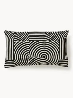 Discount Funda de almohada de lino estampada Lexi Mantas|Cojines Decorativos