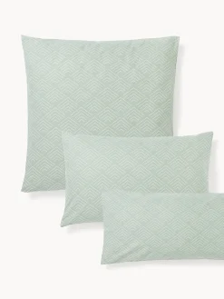 Fundas De Almohadas|Fundas Nórdicas>Westwing Collection Funda de almohada estampada de algodón Milano Verde salvia