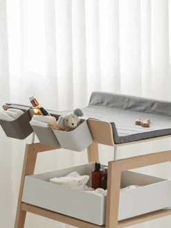 Colchonetas Cambiador|Colchonetas Cambiador>Leander Funda de cambiador artesanal Linea Gris oscuro